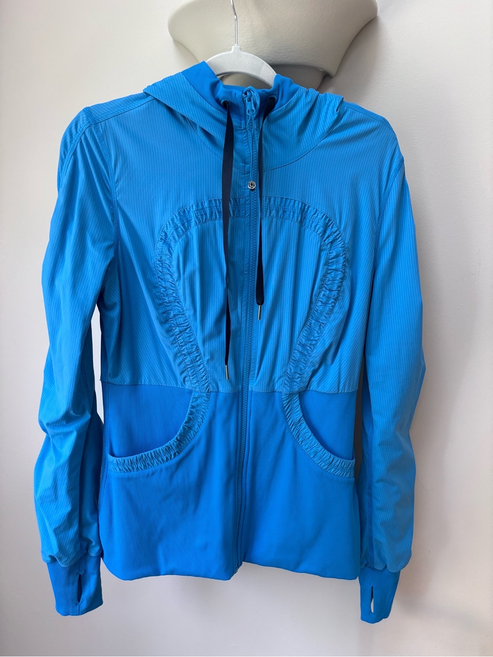 Vintage Lululemon Blue Women's Hooded Zip Jacket